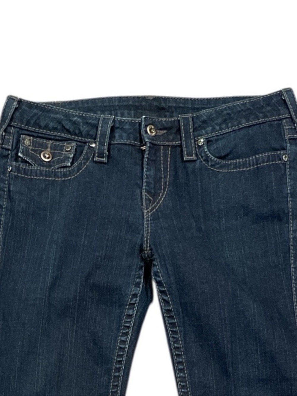 True Religion Becky Low Rise Straight Jeans 32 Tall 35” Y2K Dark Wash - Picture 6 of 11